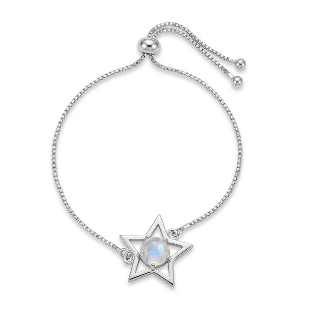 Bratara Argint 925 cu Piatra Lunii Stea – Intuitie si Echilibru Feminin [1]