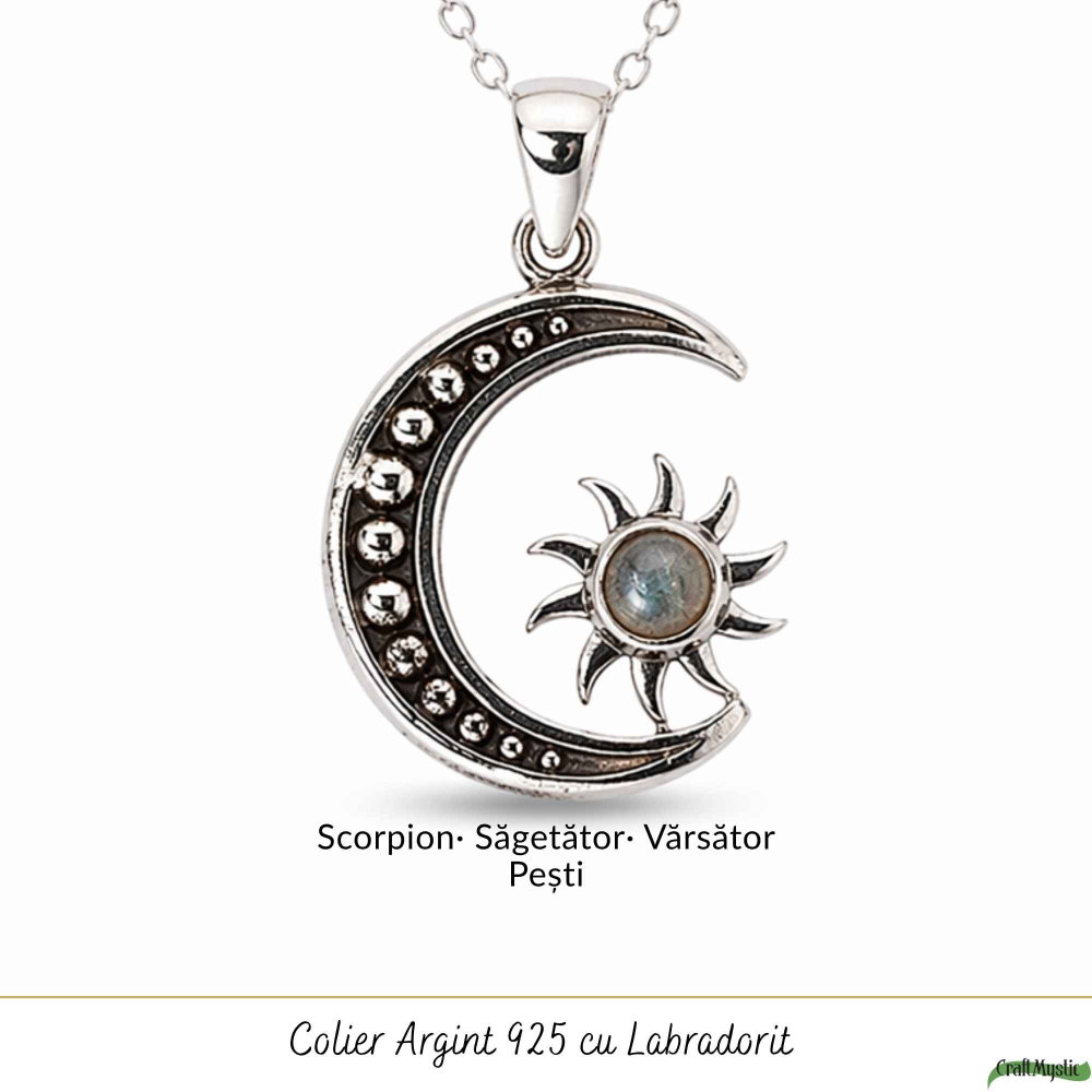 Colier Argint 925 cu Labradorit Soare si Luna – Echilibru si Intuitie [5]