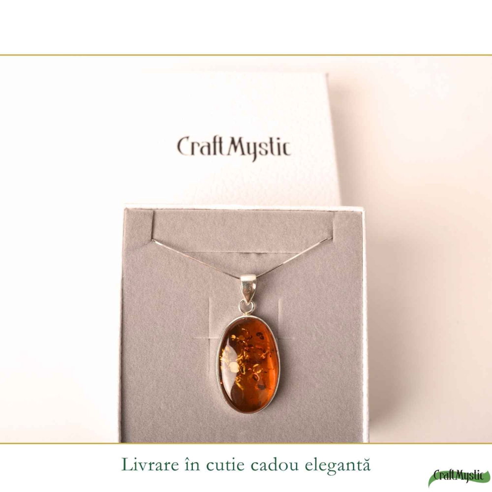Colier Argint 925 cu Chihlimbar – Energie Pozitiva si Echilibru Interior [6]