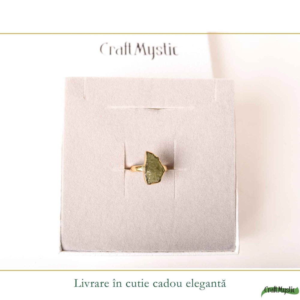 Inel moldavit brut neuniform placat cu aur de18K , M5/49 – transformare si claritate interioara [6]