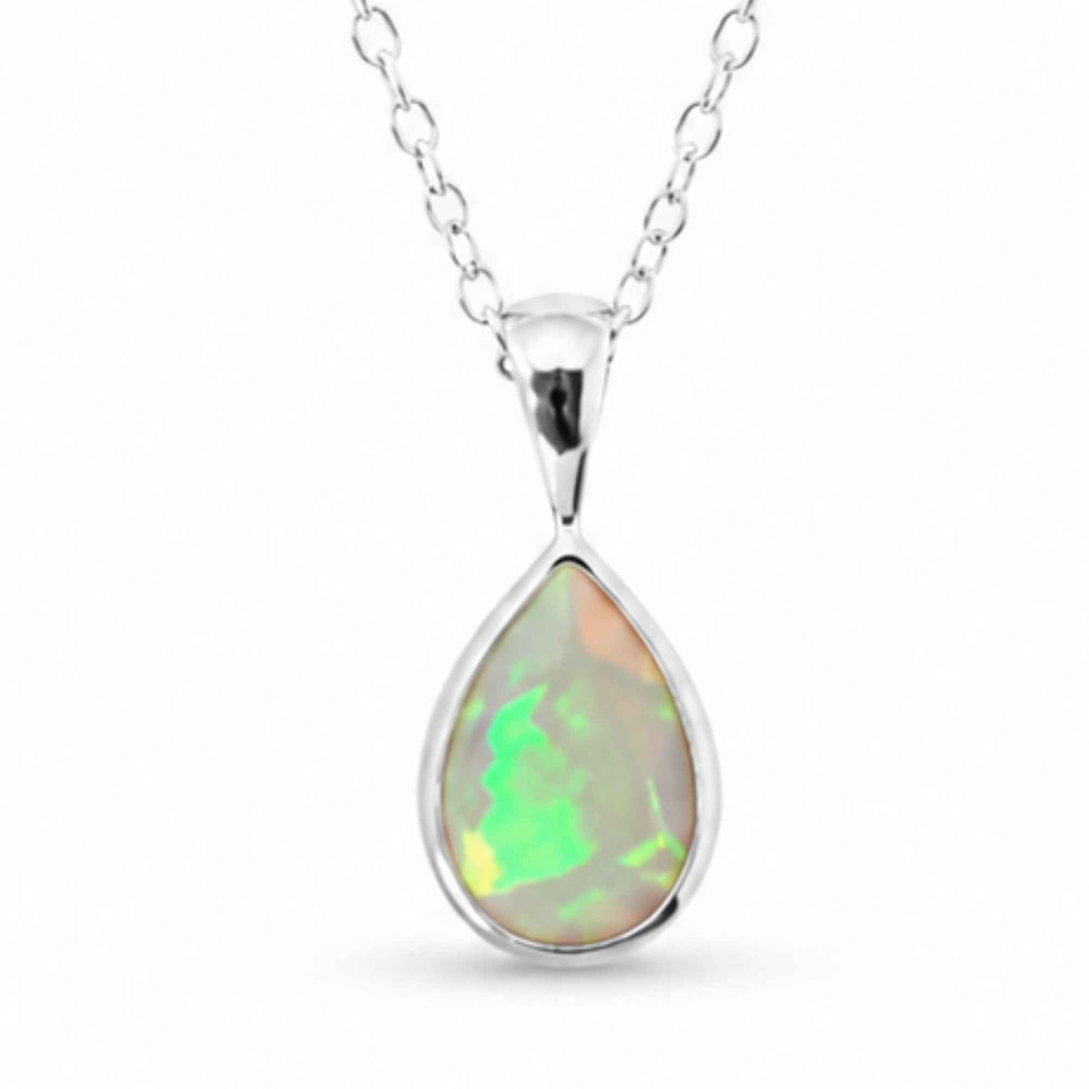 Colier Argint 925 cu Opal Etiopian Lacrima – Intuitie si Echilibru Emotional [1]