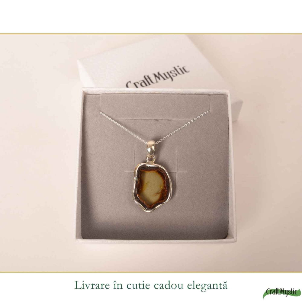 Colier Argint 925 Neuniform cu Chihlimbar Natural – Energie si Protectie Solara [6]