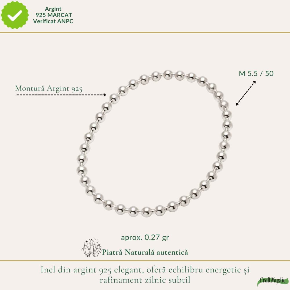 Inel Argint 925 cu Bilute – Eleganta Minimalista si Echilibru Zilnic [4]