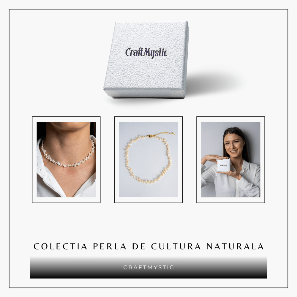 Colier choker cu perle design baroc – Eleganta naturala, mereu la moda [8]