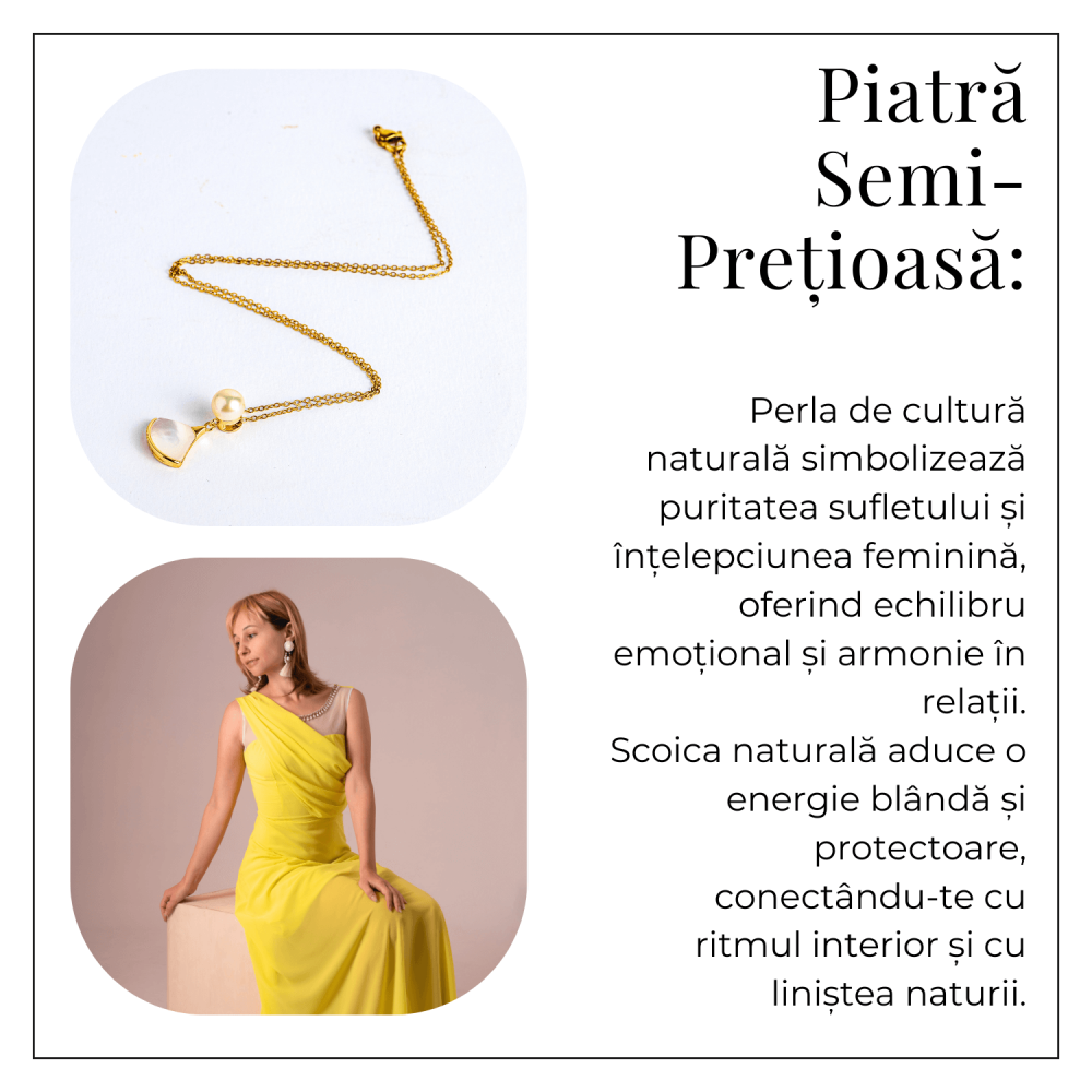 Poarta linistea interioara – Colier cu perla de cultura si scoica naturala [7]