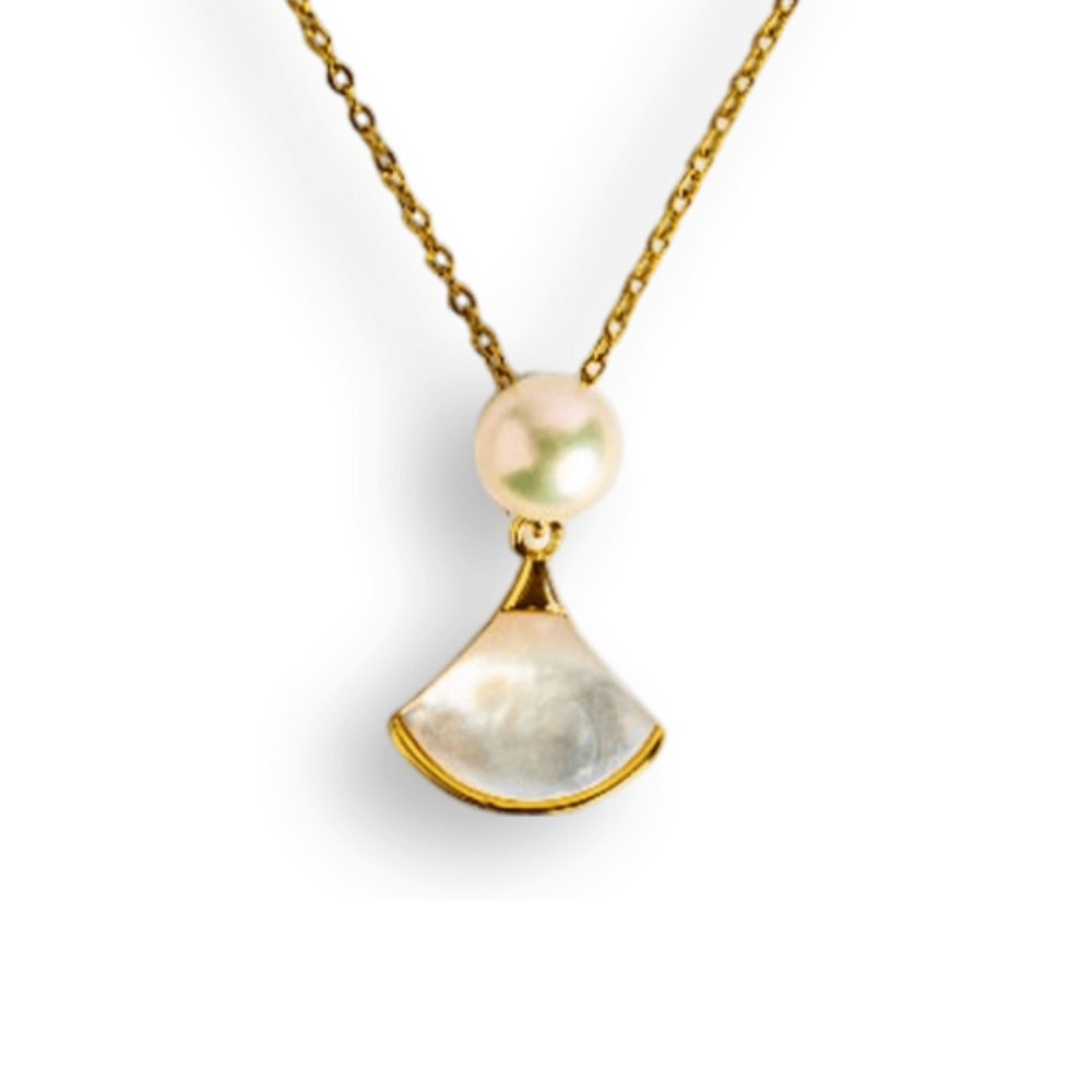 Poarta linistea interioara – Colier cu perla de cultura si scoica naturala [1]