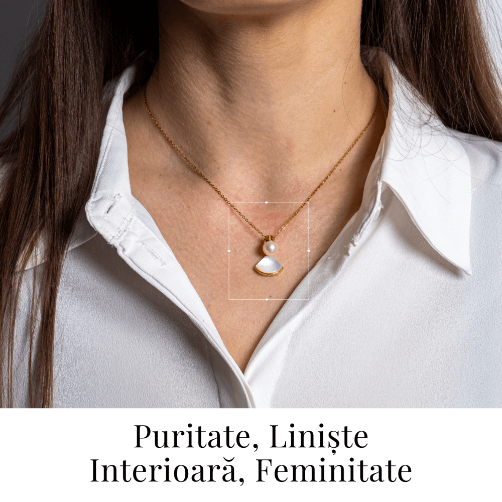 Poarta linistea interioara – Colier cu perla de cultura si scoica naturala [2]