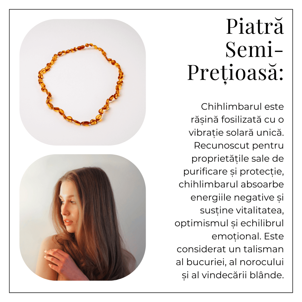 Colier Chihlimbar Natural Auriu – Energie Pozitiva, Calduroasa si Eleganta Organica [7]