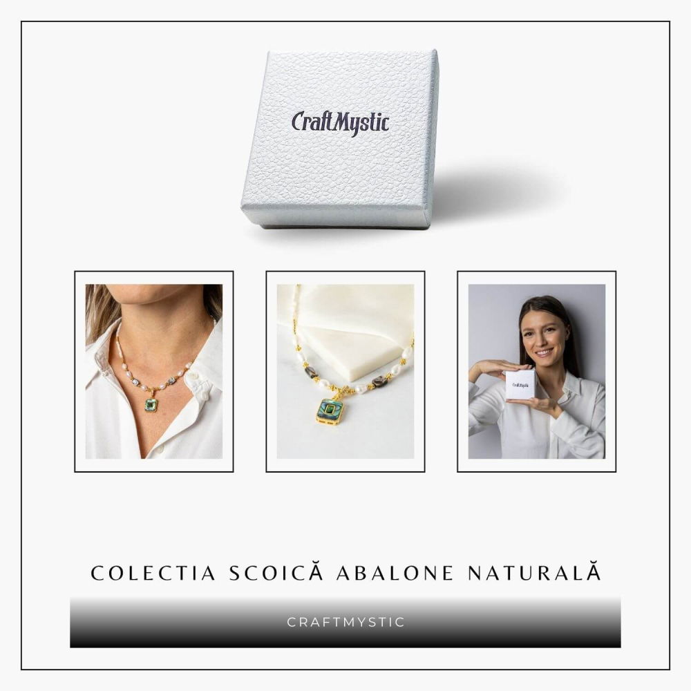 Eleganta si Armonie – Colier cu Perle si Scoica Abalone Naturale [8]