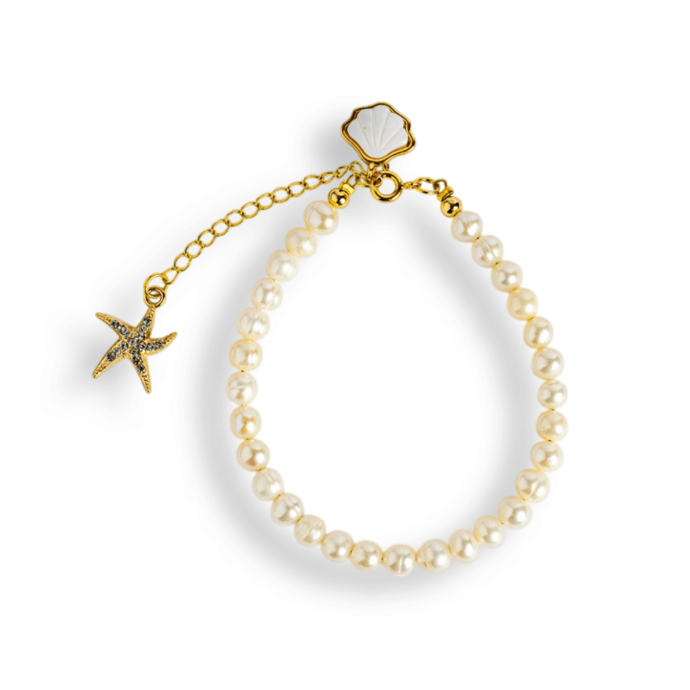 Bratara eleganta cu perle si scoica – Inspirata din adancurile oceanului [1]