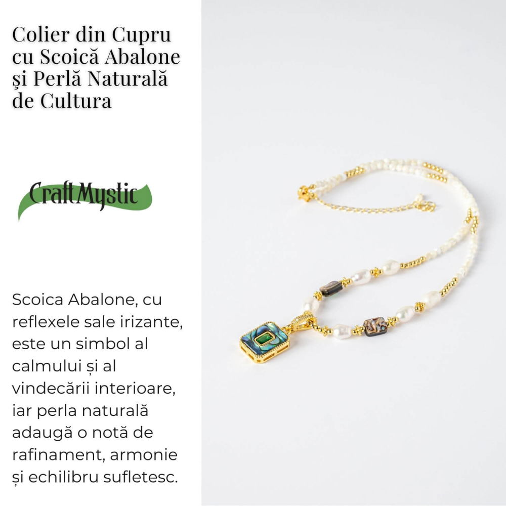 Eleganta si Armonie – Colier cu Perle si Scoica Abalone Naturale [3]