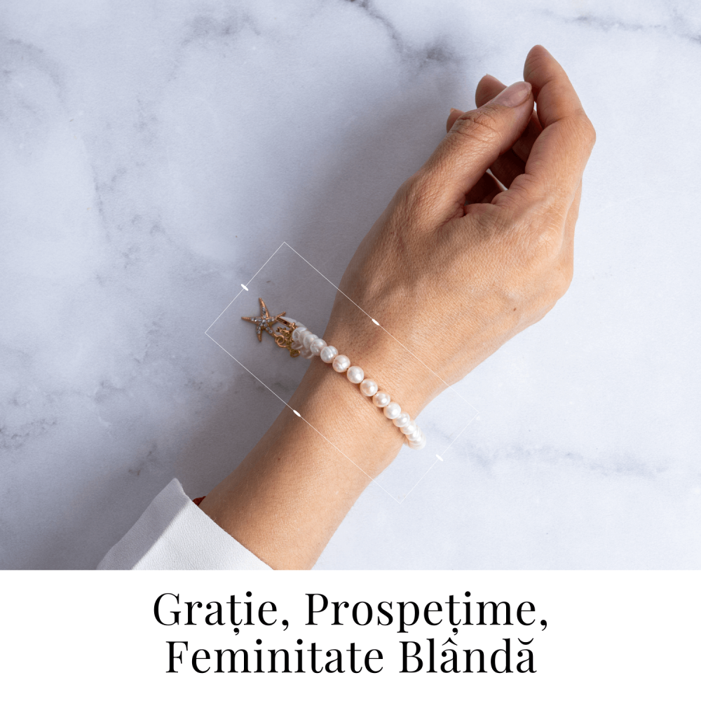 Bratara eleganta cu perle si scoica – Inspirata din adancurile oceanului [2]