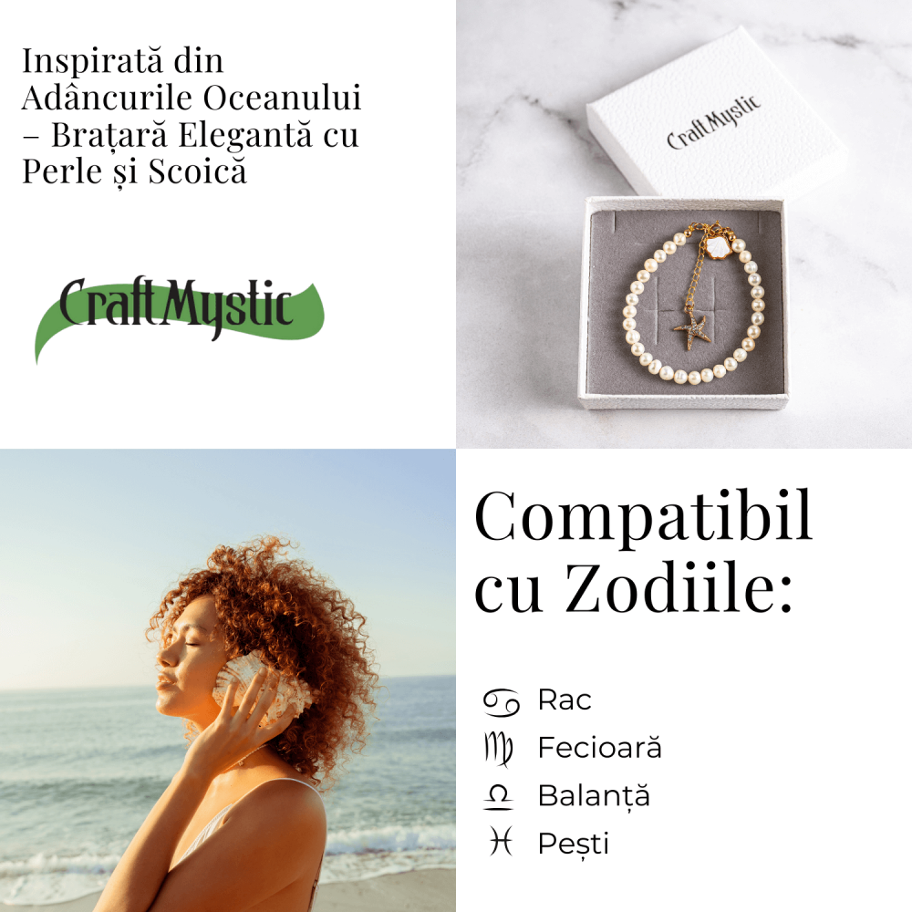 Bratara eleganta cu perle si scoica – Inspirata din adancurile oceanului [7]
