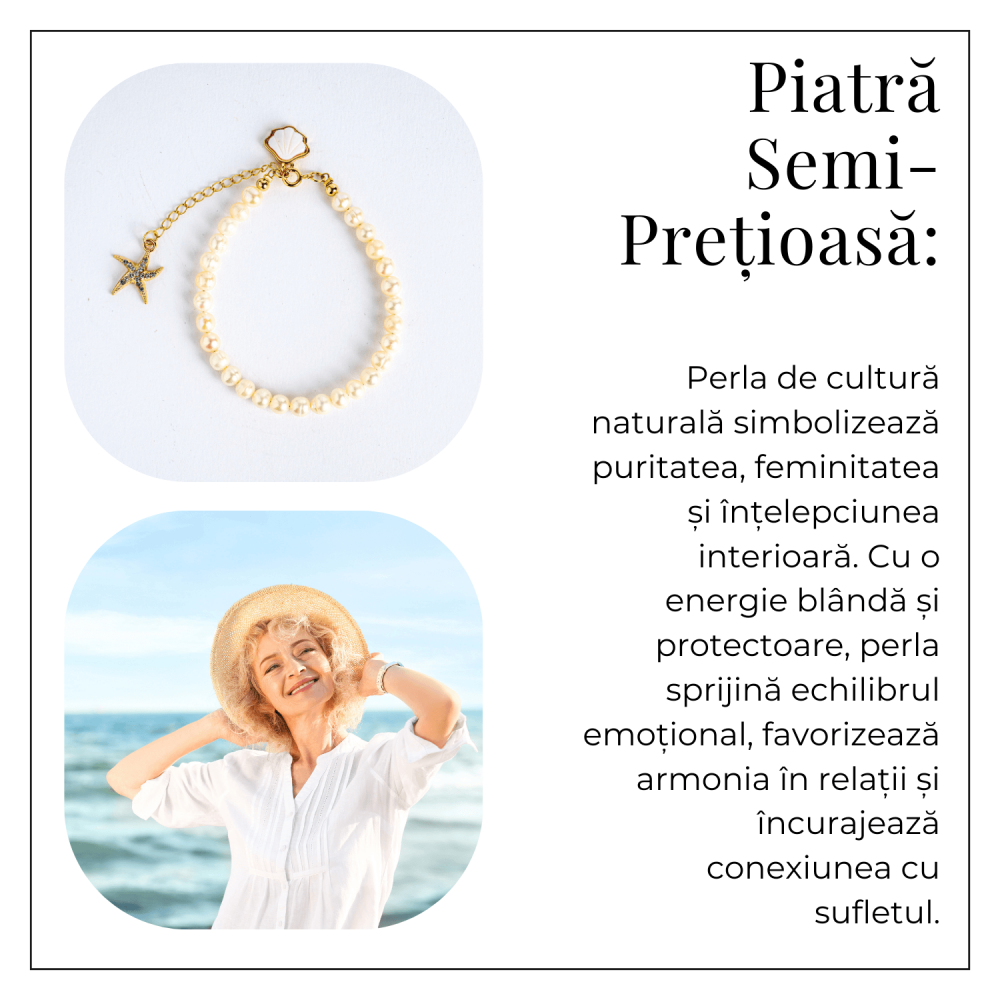 Bratara eleganta cu perle si scoica – Inspirata din adancurile oceanului [5]