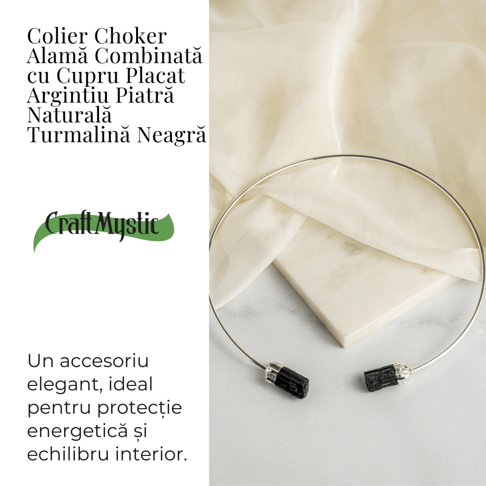Colier Choker Turmalina Neagra - Protectie Energetica si Echilibru Spiritual [3]