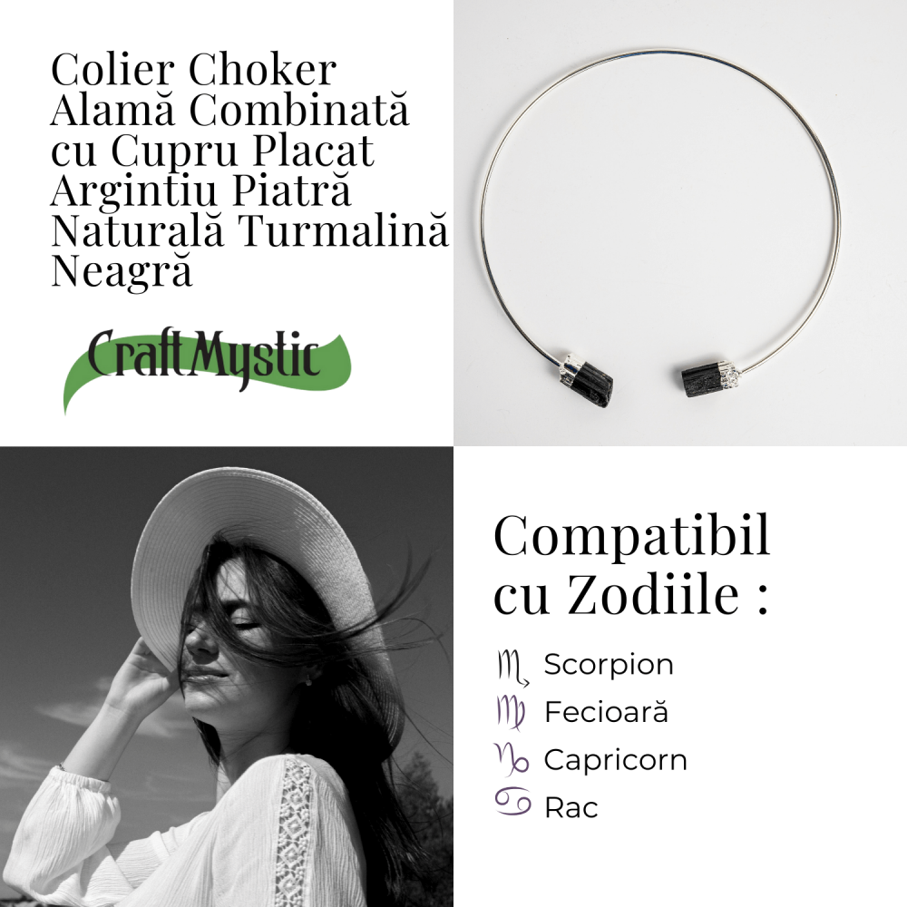 Colier Choker Turmalina Neagra - Protectie Energetica si Echilibru Spiritual [5]