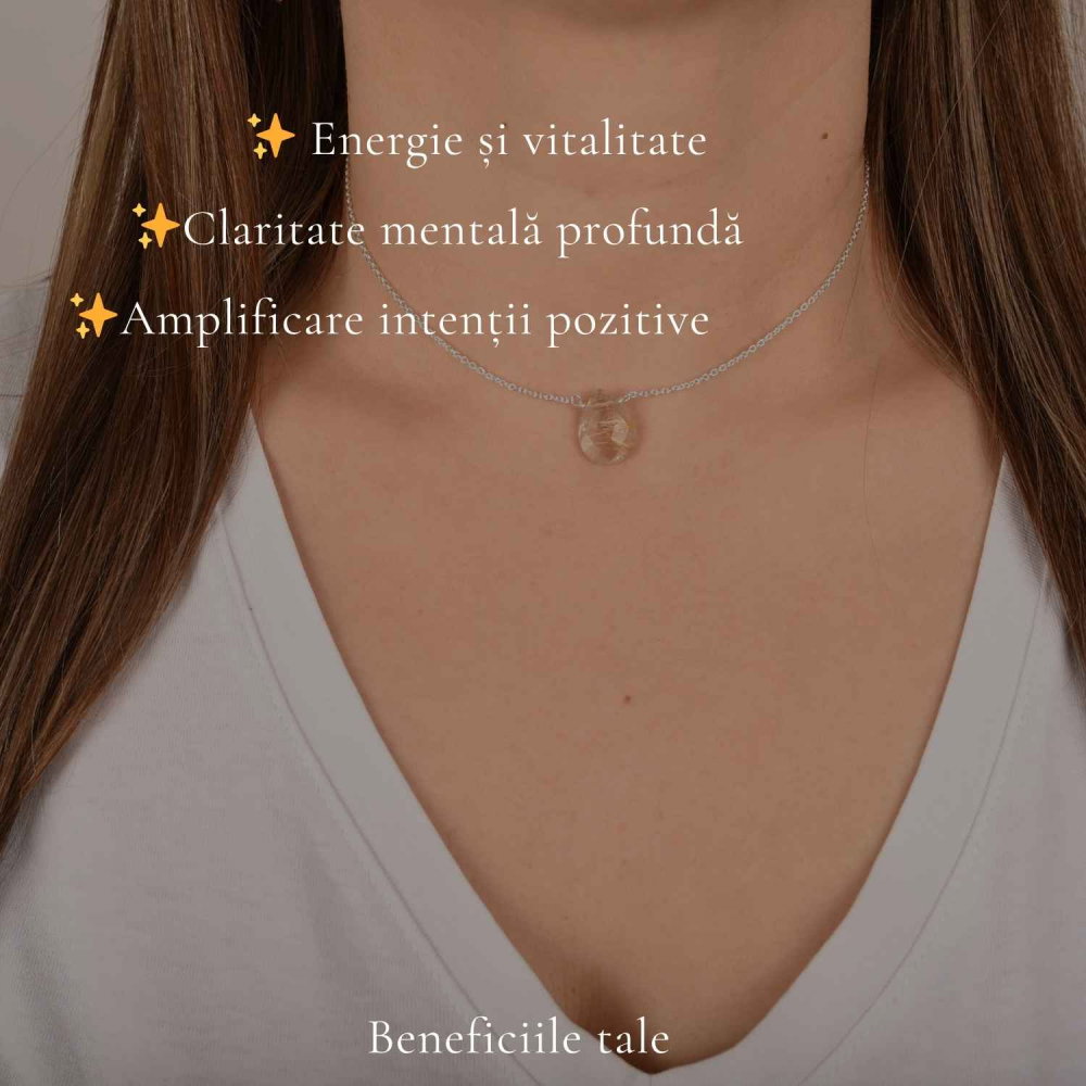 Colier argint 925 cu rutil auriu lacrima – claritate si energie interioara [3]