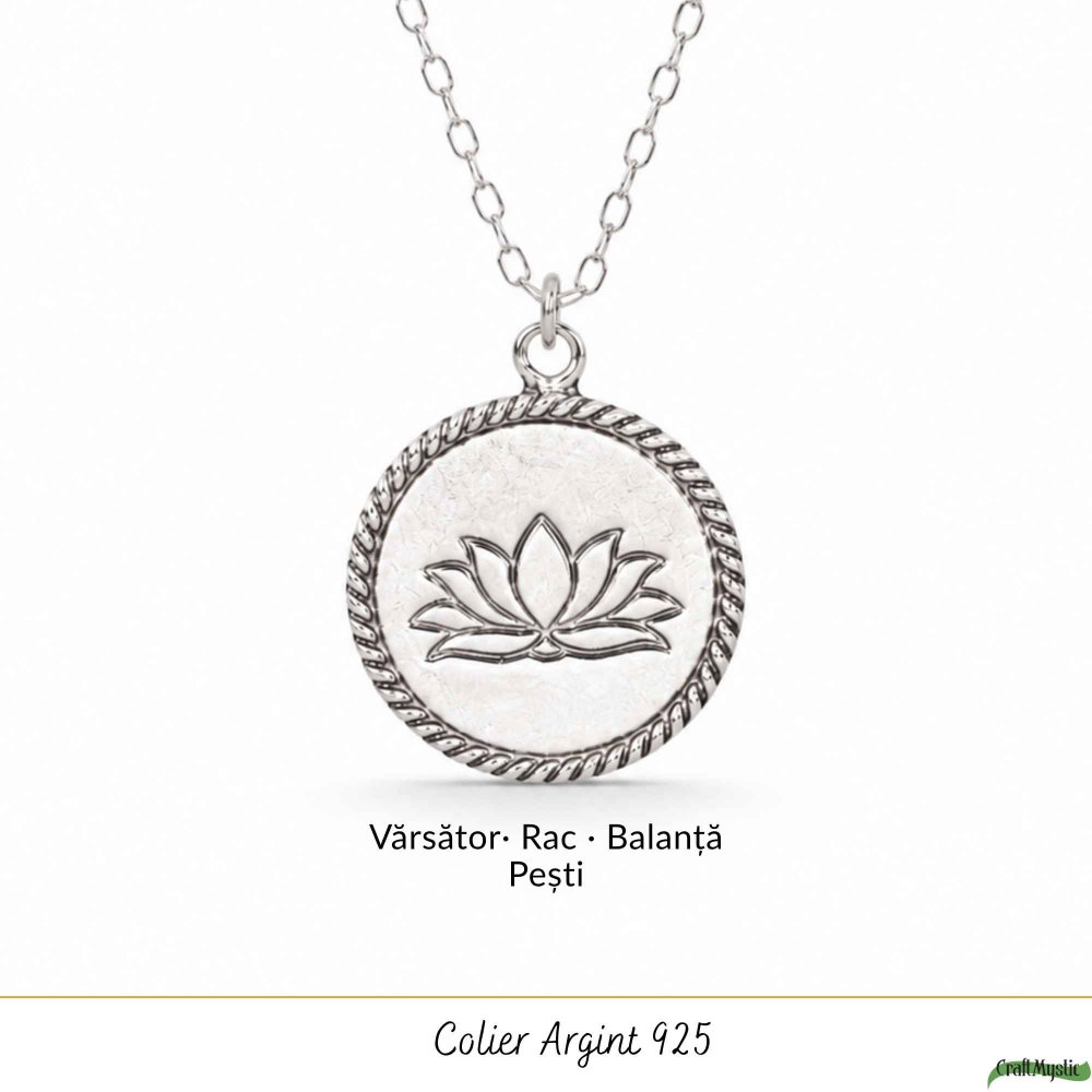 Colier Floare de Lotus din Argint 925 – Echilibru Interior si Renastere Spirituala [5]