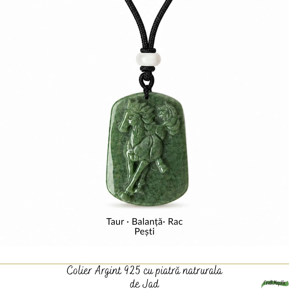 Colier cu Jad Natural in Forma de Cal – Libertate, Armonie si Prosperitate [5]