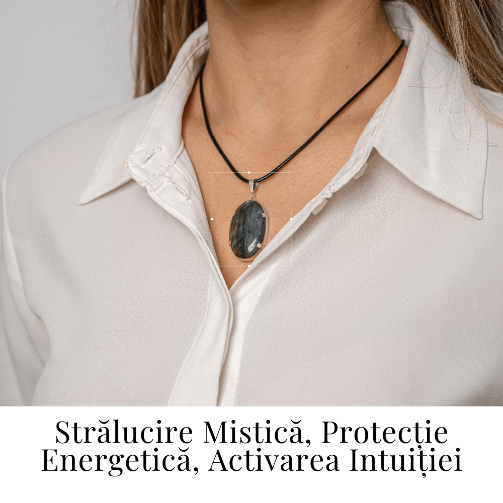Colier cu Labradorit Oval – Stralucire Mistica si Protectie Energetica [2]