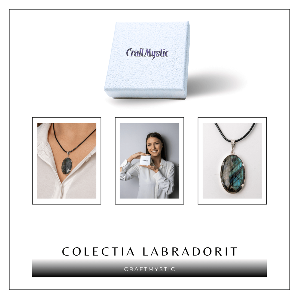 Colier cu Labradorit Oval – Stralucire Mistica si Protectie Energetica [8]