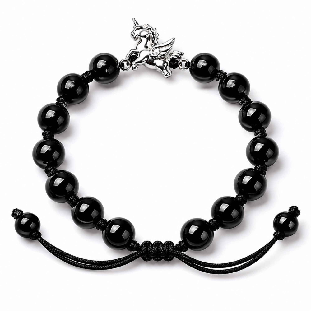 Bratara cu Obsidian Natural si Calut – Protectie, Curaj si Libertate [1]