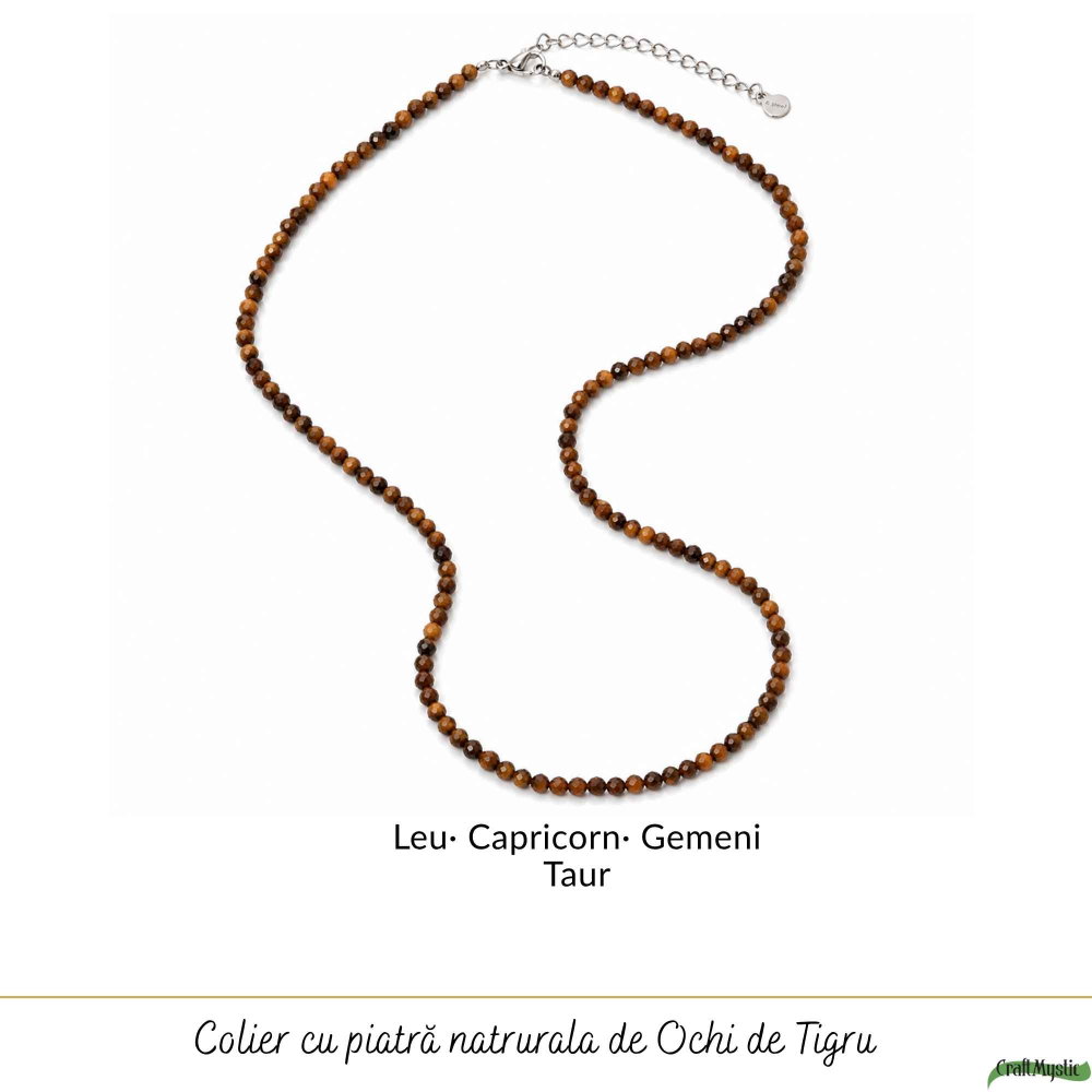Colier fin la baza gatului tip Choker cu Ochi de Tigru Fatetat 3 mm – Curaj si Eleganta Naturala [5]