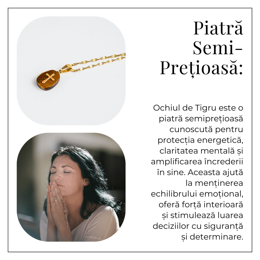 Bijuterie cu Energie si Credinta – Ochi de Tigru si Cruce [6]