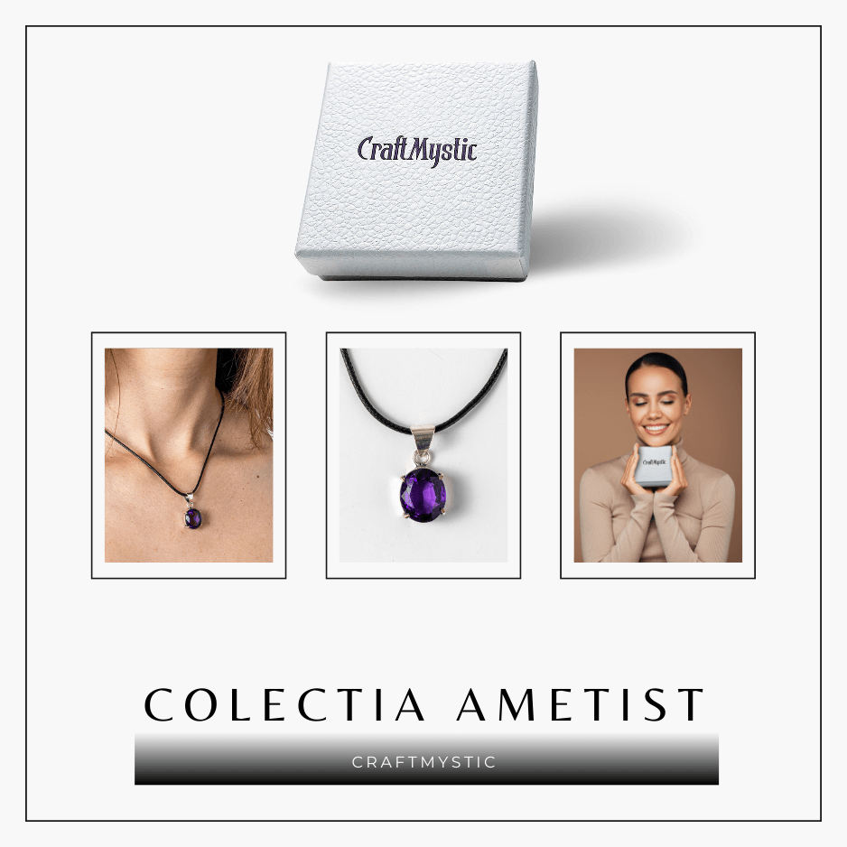Colier Ametist Fatetat Oval – Claritate Mentala si Echilibru [7]
