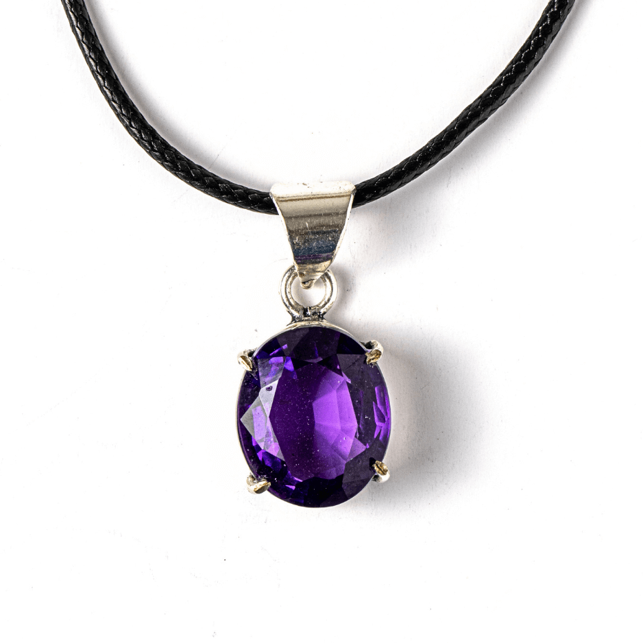 Colier Ametist Fatetat Oval – Claritate Mentala si Echilibru [1]