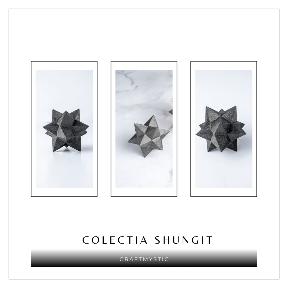 Merkaba din Shungit Natural 7.8 cm – Stea Sacra de Protectie Energetica si Armonie Interioara [8]