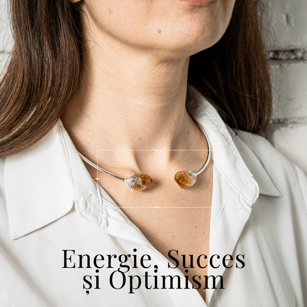 Colier Choker Cu Citrin Natural - Protectie, Prosperitate si Energie Pozitiva [2]