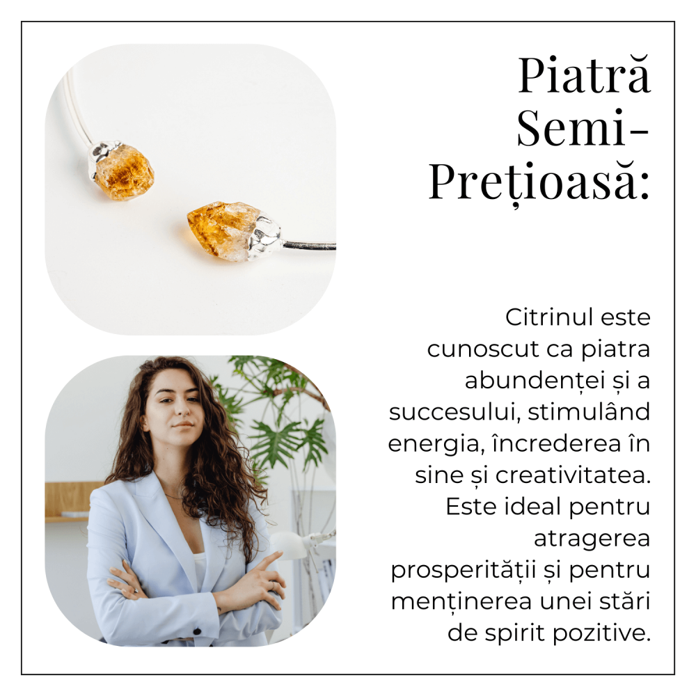 Colier Choker Cu Citrin Natural - Protectie, Prosperitate si Energie Pozitiva [6]