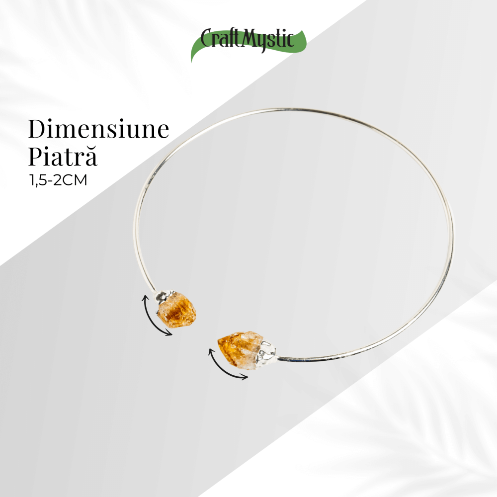 Colier Choker Cu Citrin Natural - Protectie, Prosperitate si Energie Pozitiva [5]