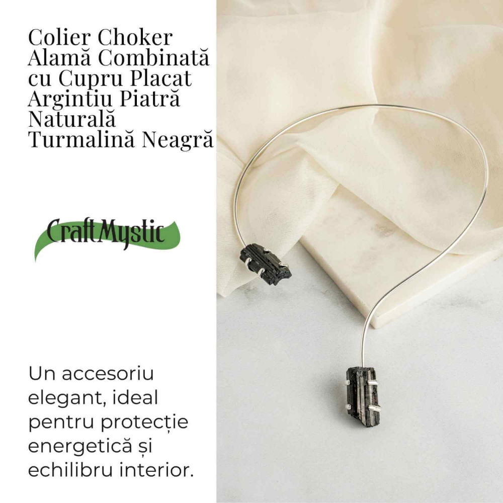 Colier Choker Turmalina Neagra - Protectie Energetica si Echilibru [3]