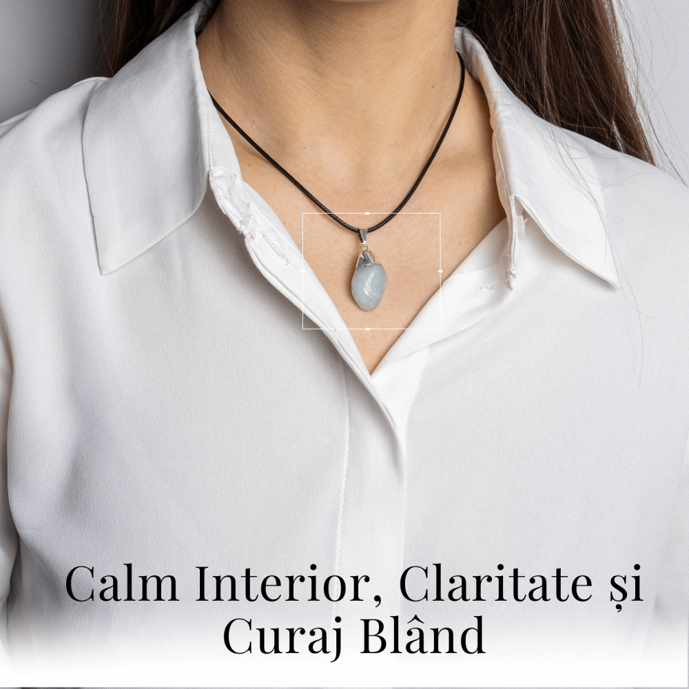Colier cu Acvamarin pentru Calm, Claritate si Curaj [2]