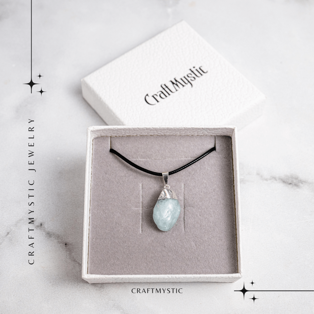 Colier cu Acvamarin pentru Calm, Claritate si Curaj [8]