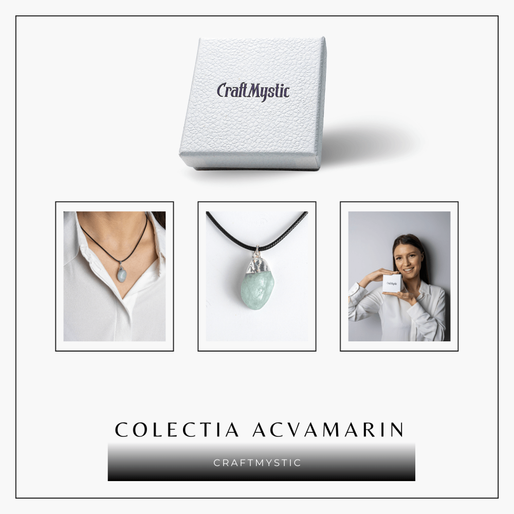 Colier cu Acvamarin pentru Calm, Claritate si Curaj [9]