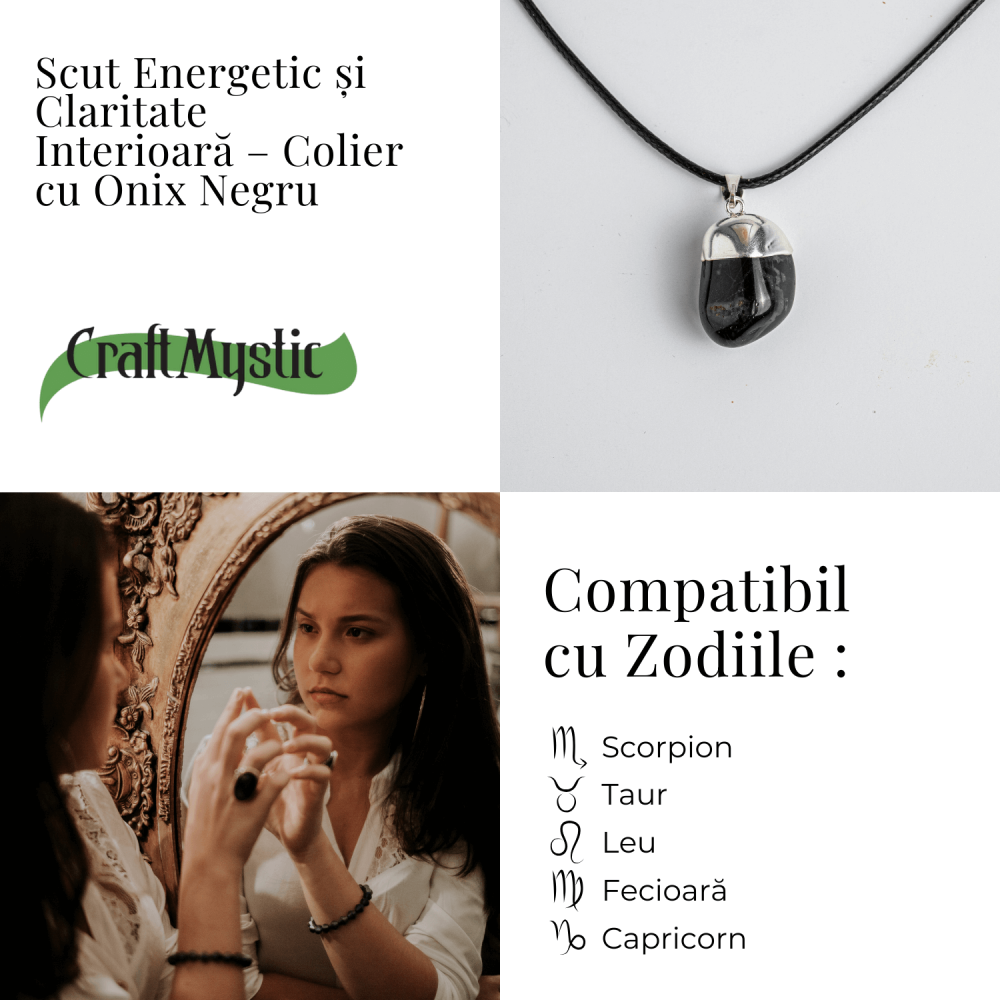 Colier cu Piatra Rulata de Onix Natural – Protectie si Forta [4]