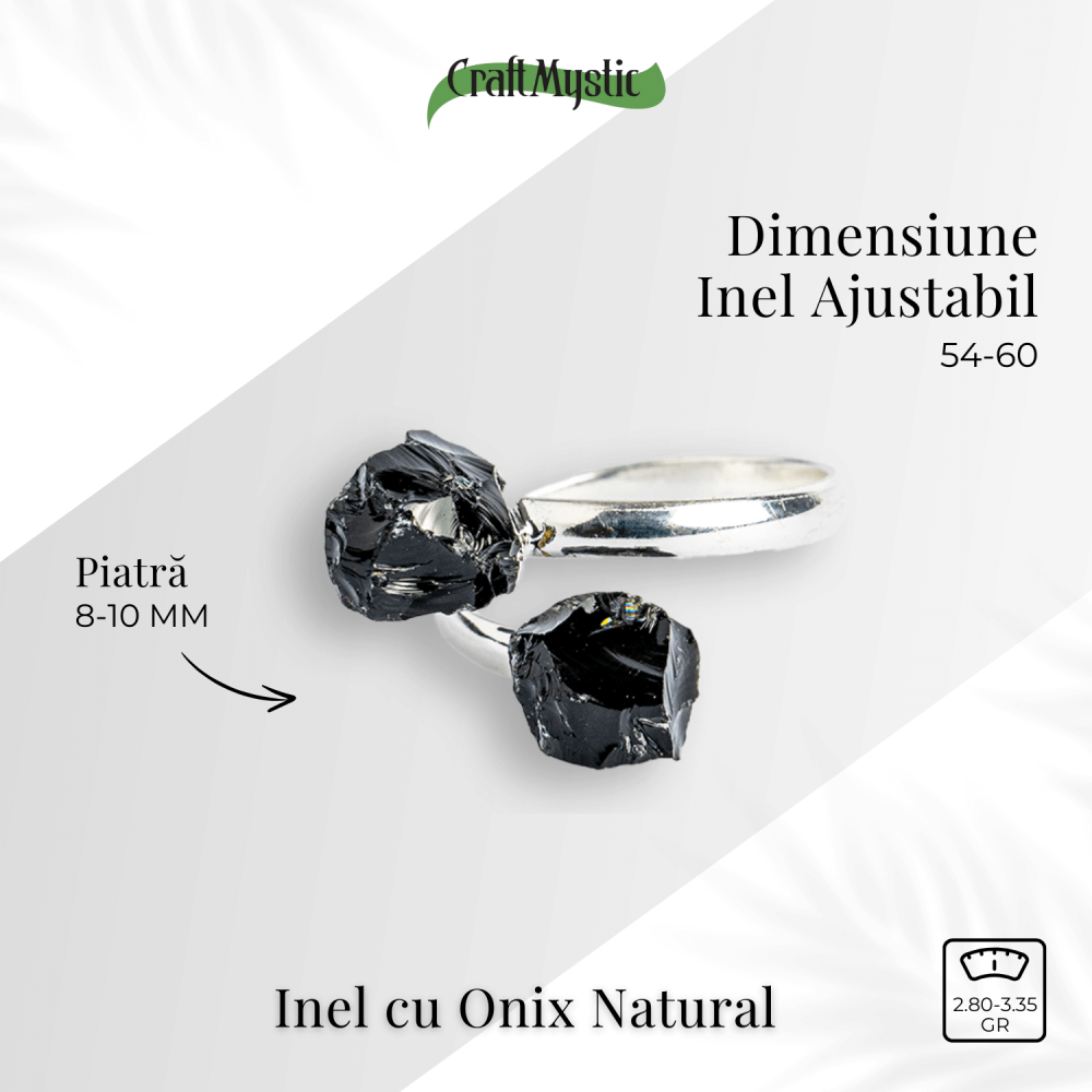 Simplitate cu vibratie puternica – Inel din dublu onix natural [4]