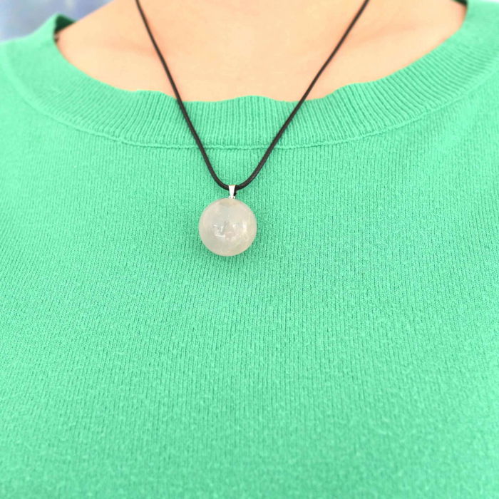 Colier cu piatra semipretioasa rotunda - pandantiv din pietre prețioase naturale mixte 7 Chakre - Copie [2]