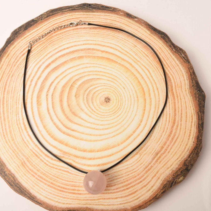 Colier cu piatra semipretioasa rotunda - pandantiv din pietre prețioase naturale mixte 7 Chakre - Copie [3]