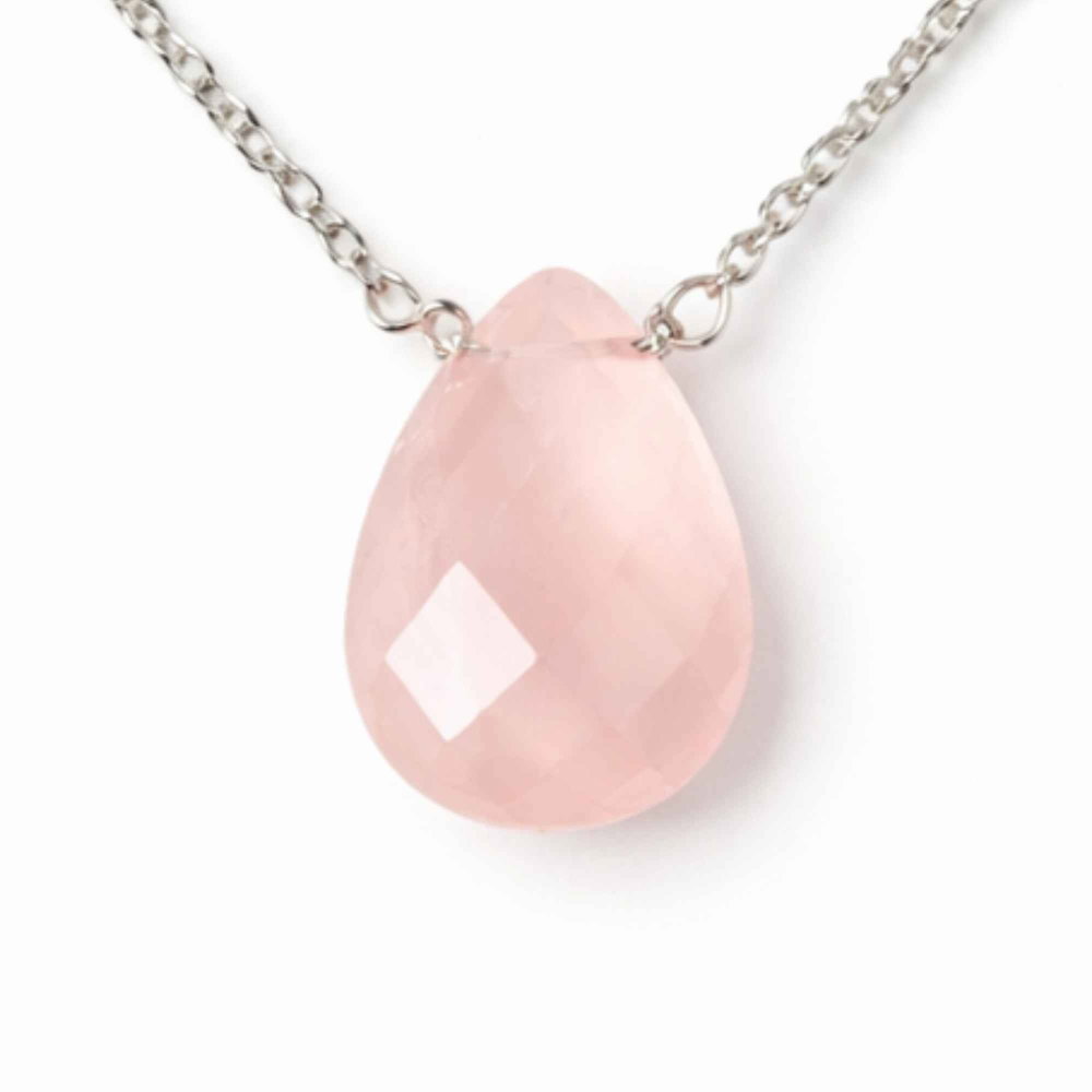 Colier argint 925 cuart roz lacrima – iubire, feminitate si echilibru emotional [1]
