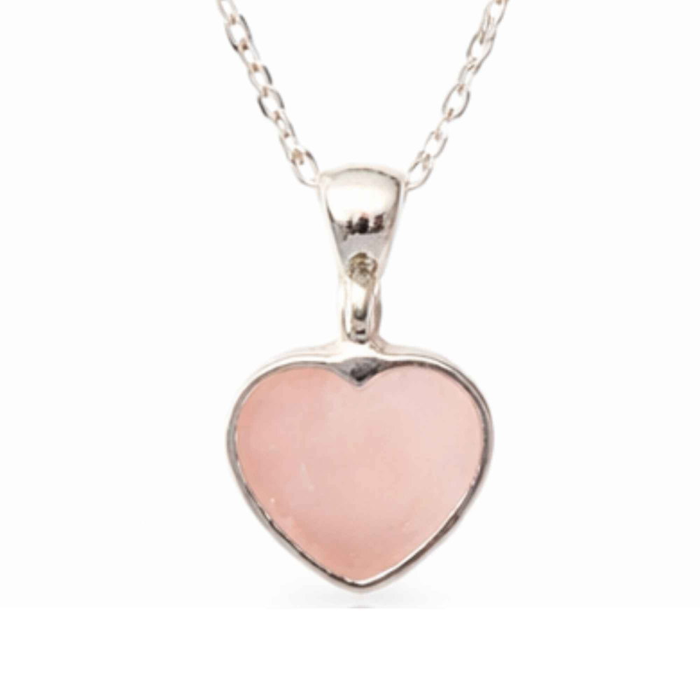 Colier Cuart Roz Inima din Argint 925 – iubire de sine si energie blanda [1]