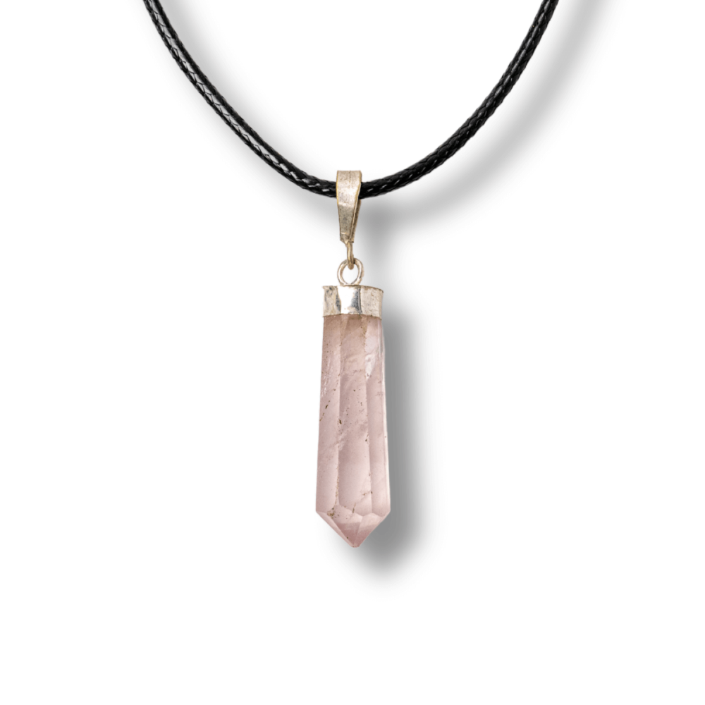 Colier Cuart Roz in Forma de Varf – Energie a Iubirii si Vindecare Delicata [1]