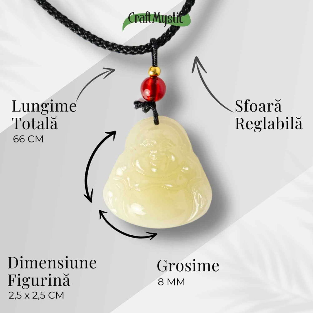 Colier Jad Afgan Natural cu Pandantiv Buddha Maitreya – Intelepciune si Protectie [5]