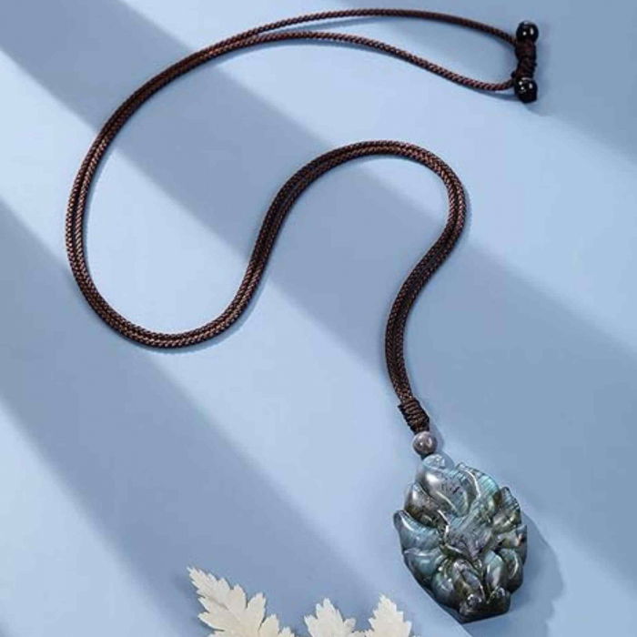 Colier cu Pandantiv Vulpita din Labradorit - Magia, Protectia si Intuitia [5]