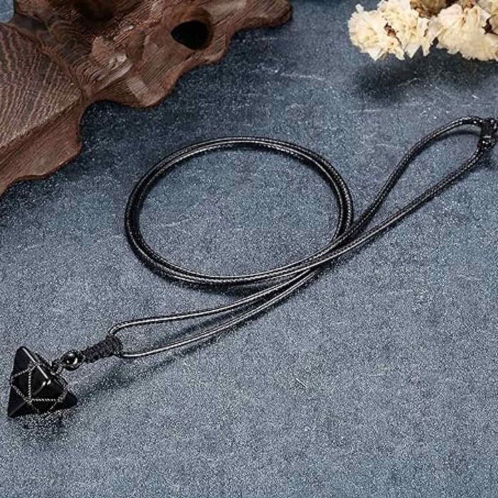 Colier Terapeutic din Obsidian sub Forma de Piramida [6]