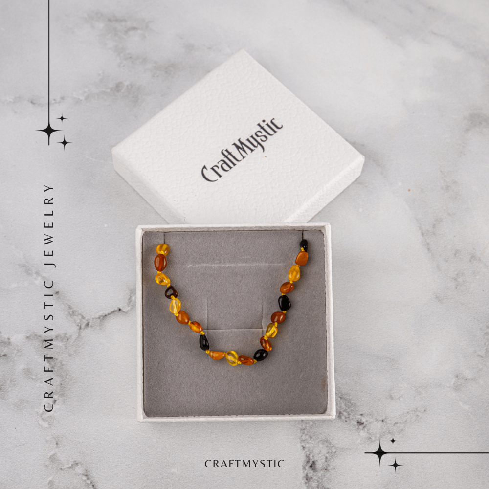 Colier Natural din Chihlimbar Multicolor – Galben si Maro Rosiatic pentru Protectie, Energie si Echilibru [7]