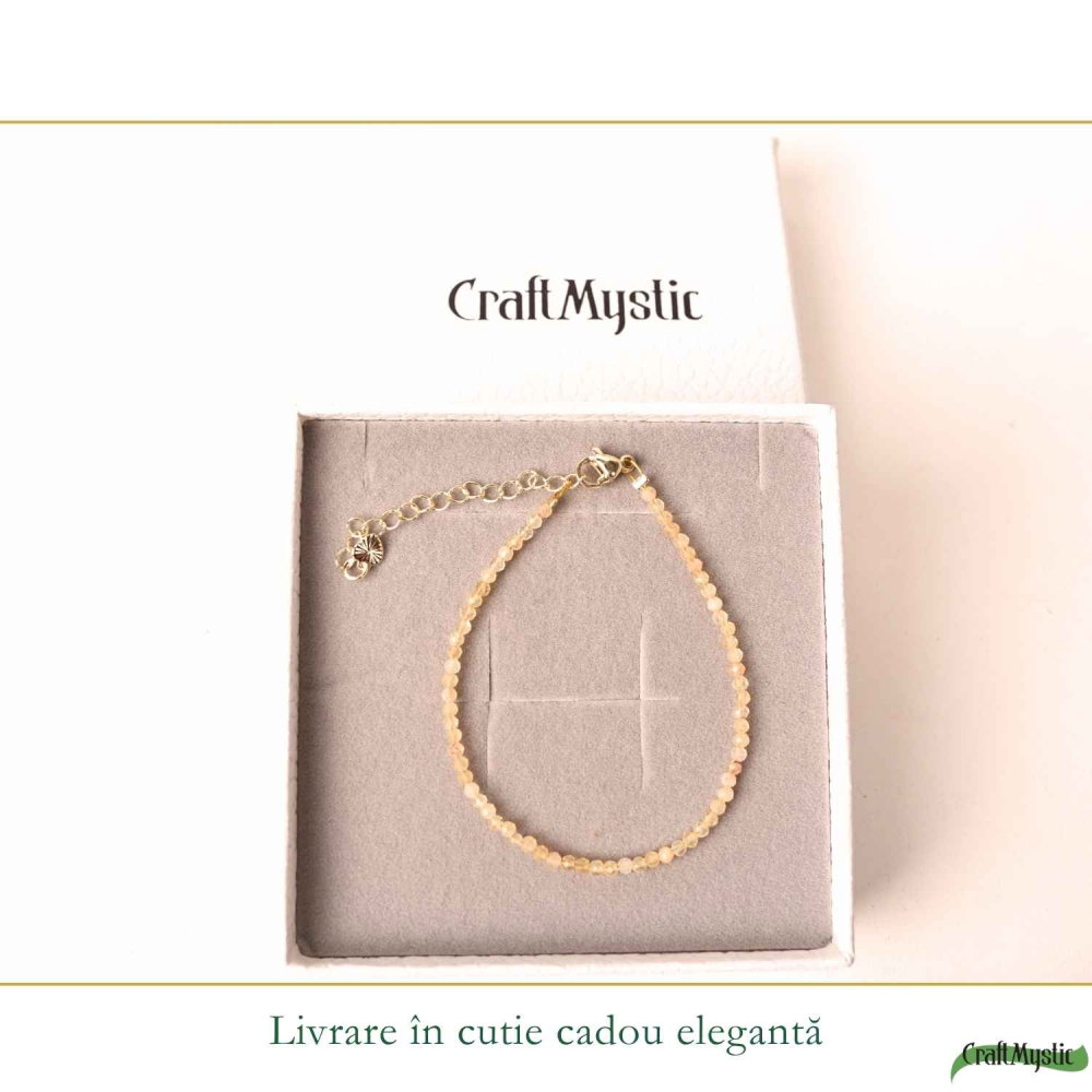 Bratara Fina cu Citrin Fatetat 2 mm – Prosperitate si Energie Pozitiva [6]
